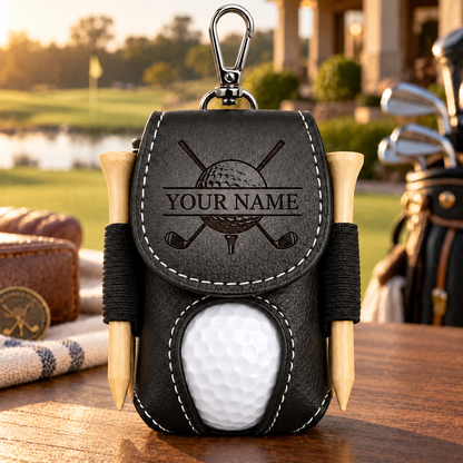Personalized Golf Ball Holder with Name – Custom Golf Gift for Men & Golf Lovers