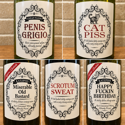 🌲🍾Christmas Funny Novelty Bottle Labels