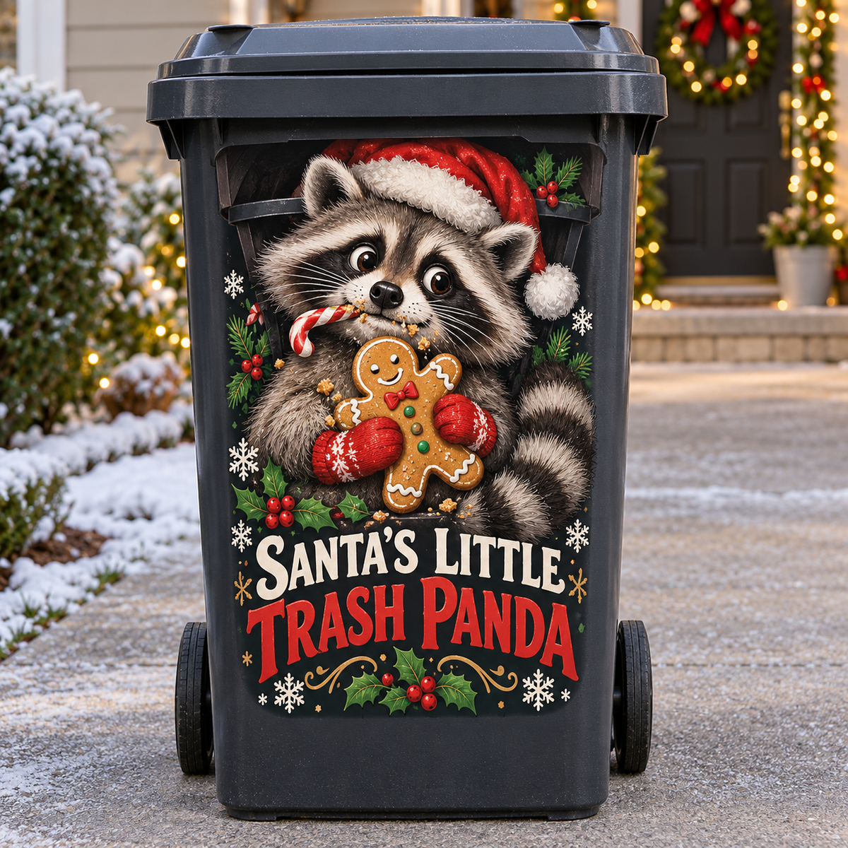 🎄 Funny Christmas Wheelie Bin Stickers 🎅🗑️