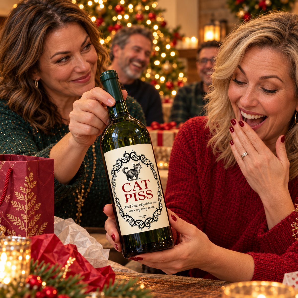 🌲🍾Christmas Funny Novelty Bottle Labels