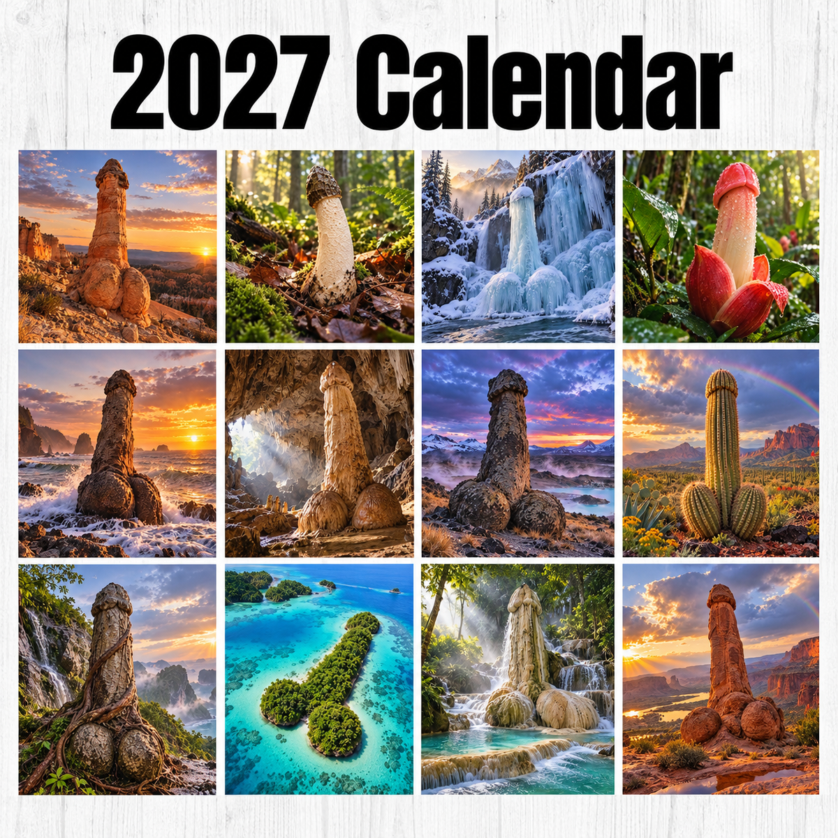 😂 2027 Nature’s Butt Wall Calendar