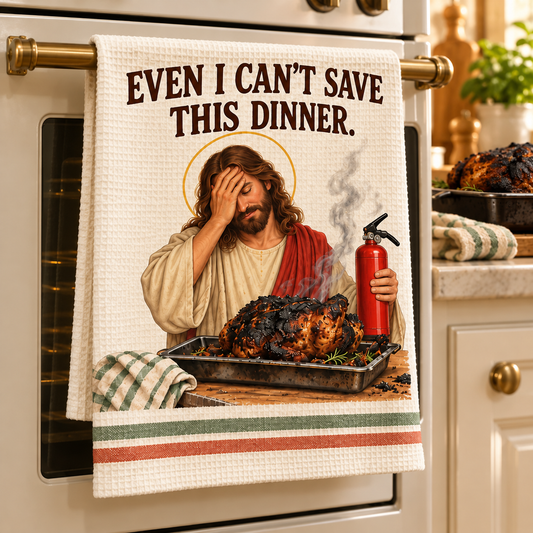 😂 Kitchen Miracles – Funny Jesus Kitchen Towels