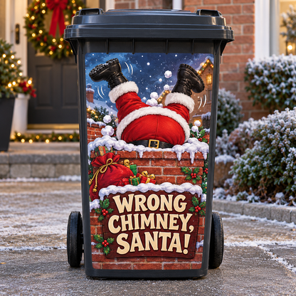 🎄 Funny Christmas Wheelie Bin Stickers 🎅🗑️