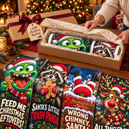 🎄 Funny Christmas Wheelie Bin Stickers 🎅🗑️