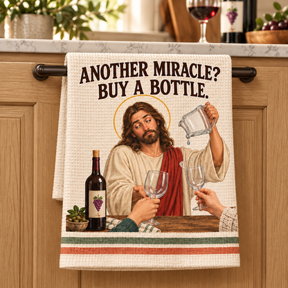 😂 Kitchen Miracles – Funny Jesus Kitchen Towels
