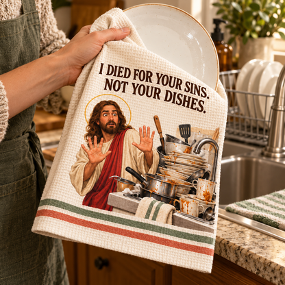 😂 Kitchen Miracles – Funny Jesus Kitchen Towels