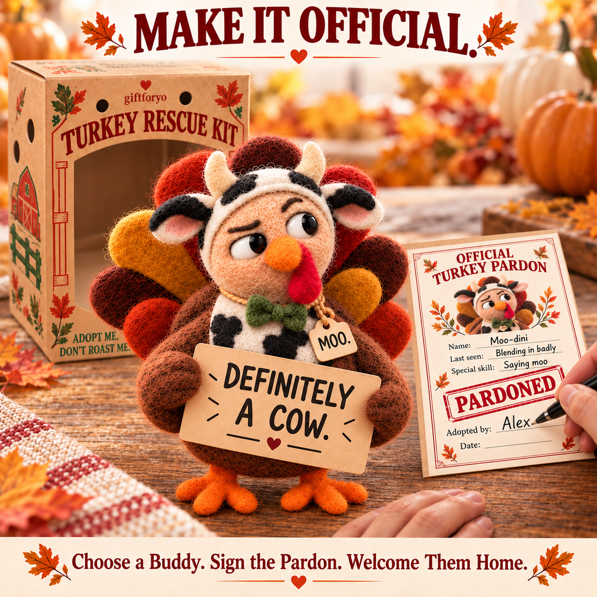 🦃Adopt a Turkey – Thanksgiving Adoption Gift Box!