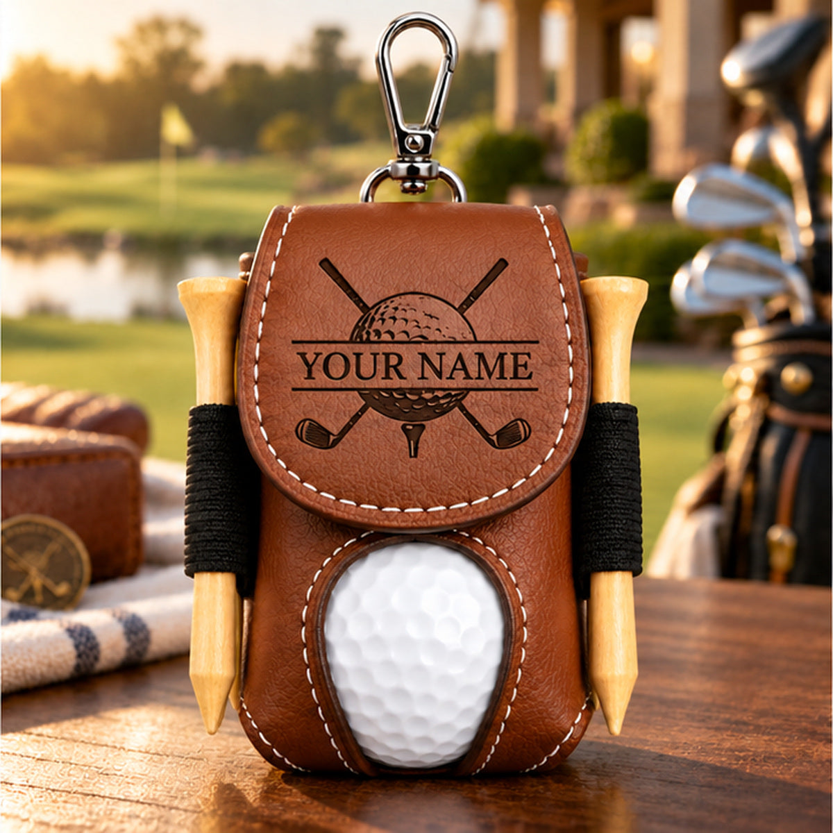 Personalized Golf Ball Holder with Name – Custom Golf Gift for Men & Golf Lovers